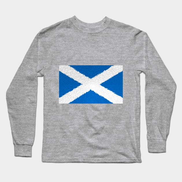 Extruded flag of Scotland Long Sleeve T-Shirt by DrPen